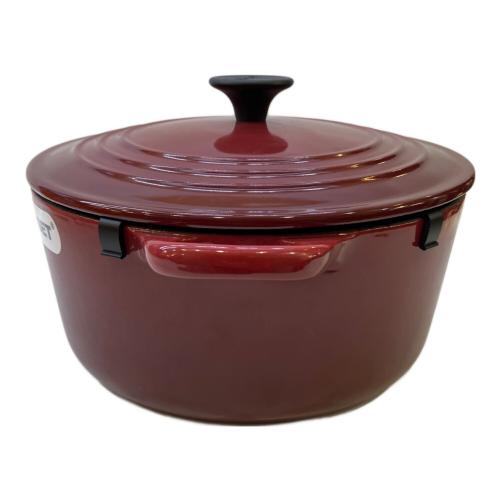 LE CREUSET (ルクルーゼ) 両手鍋 22cm バーガンディー ココット・ロンド