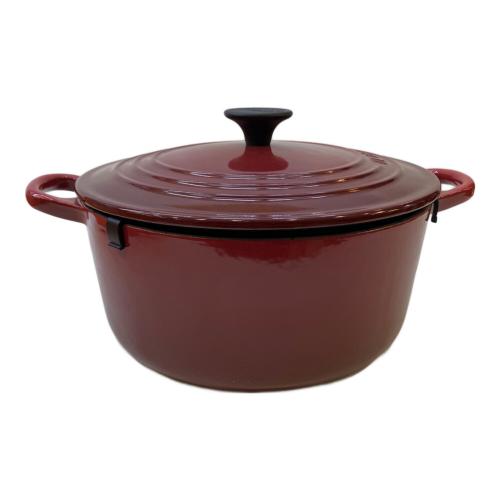 LE CREUSET (ルクルーゼ) 両手鍋 22cm バーガンディー ココット・ロンド