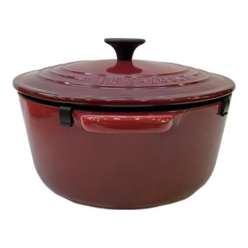 LE CREUSET (ルクルーゼ) 両手鍋 22cm バーガンディー ココット・ロンド
