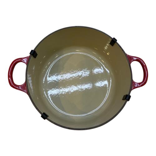LE CREUSET (ルクルーゼ) 両手鍋 22cm バーガンディー ココット・ロンド