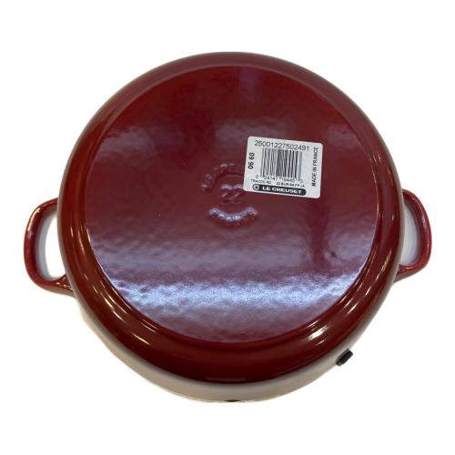 LE CREUSET (ルクルーゼ) 両手鍋 22cm バーガンディー ココット・ロンド