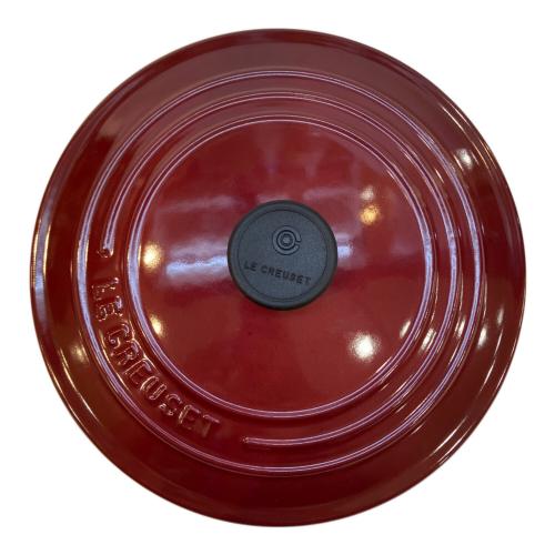 LE CREUSET (ルクルーゼ) 両手鍋 22cm バーガンディー ココット・ロンド
