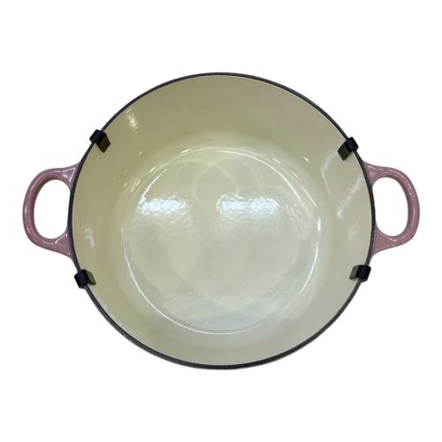 LE CREUSET (ルクルーゼ) 両手鍋 24cm アンティーク ローズ ココット・ロンド