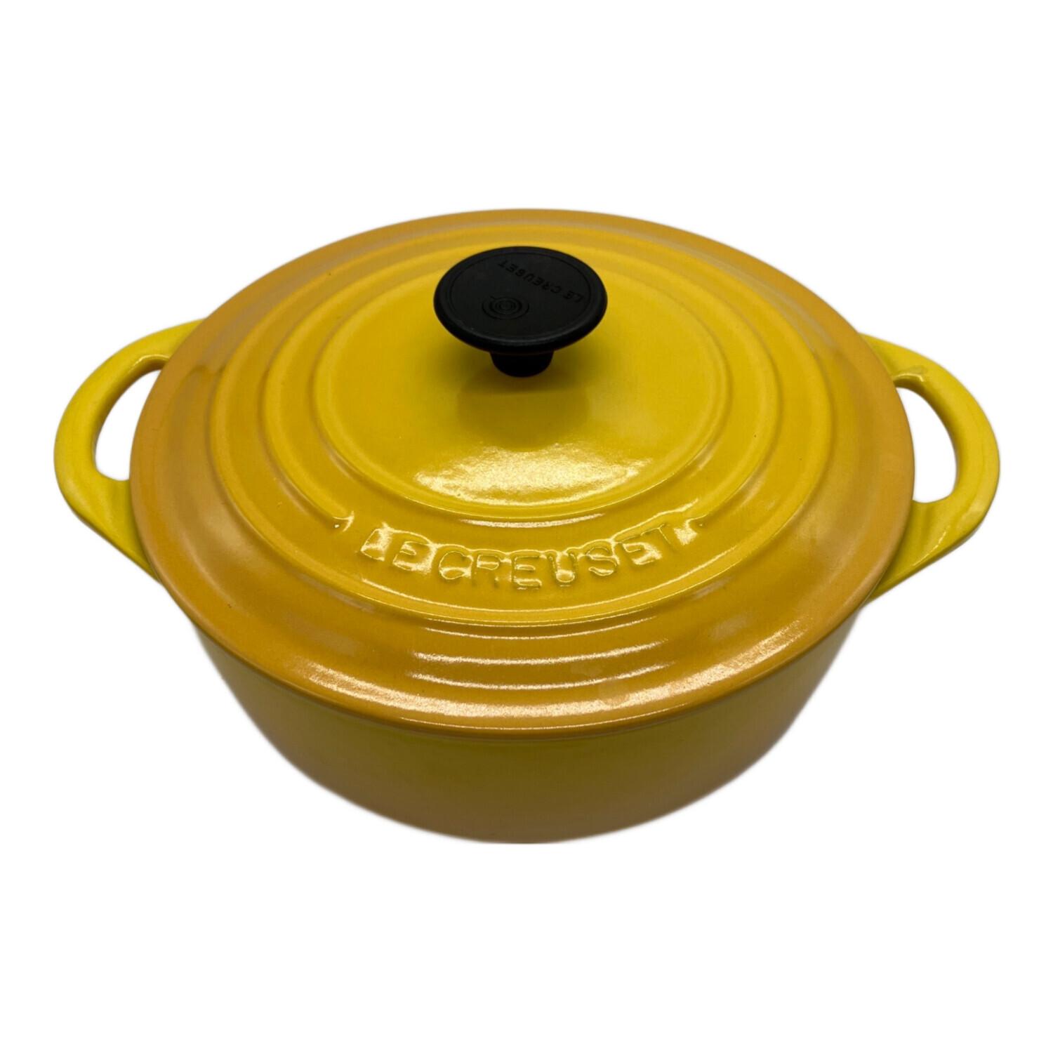 LE CREUSET (ルクルーゼ) ホーロー両手鍋 イエロー｜トレファクONLINE