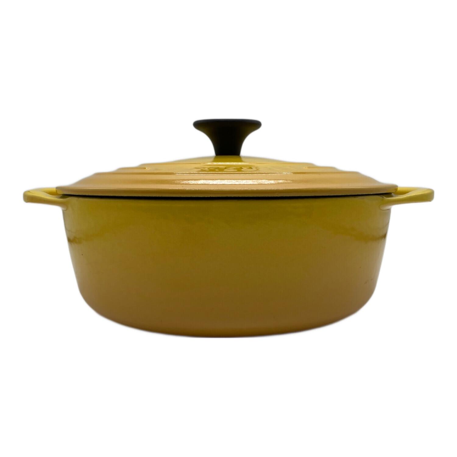 LE CREUSET (ルクルーゼ) ホーロー両手鍋 イエロー｜トレファクONLINE