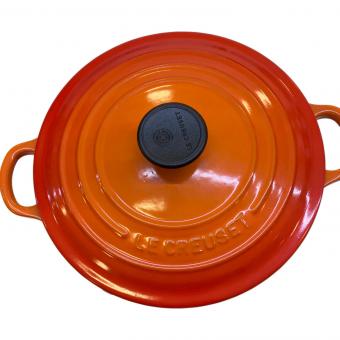 LE CREUSET (ルクルーゼ) 両手鍋 20cm オレンジ ココット・ロンド