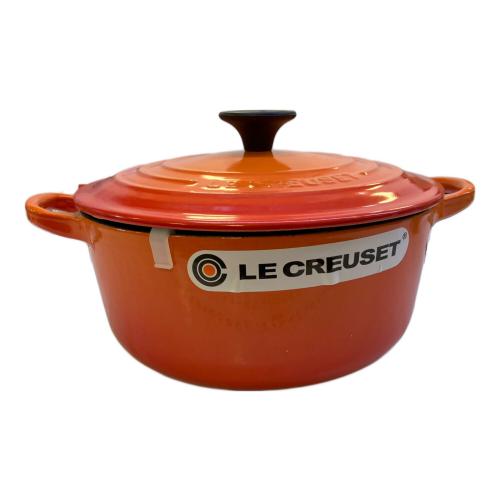 LE CREUSET (ルクルーゼ) 両手鍋 20cm オレンジ ココット・ロンド