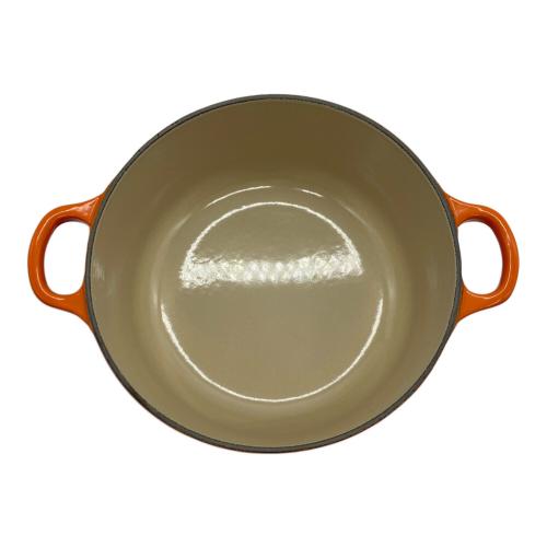 LE CREUSET (ルクルーゼ) 両手鍋 20cm オレンジ ココット・ロンド