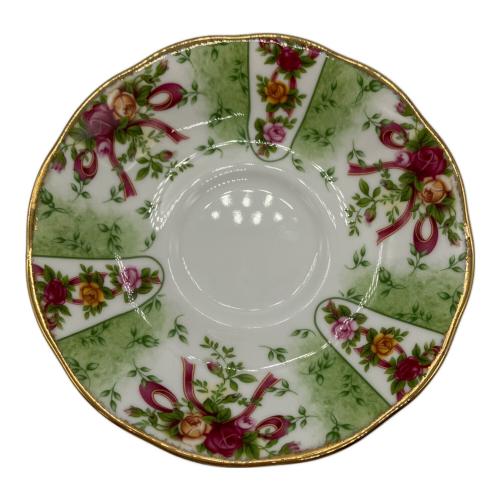 ROYAL ALBERT (ロイヤルアルバート) カップ&ソーサー ルビーセレブレーション グリーンダマスク オールドカントリーローズ