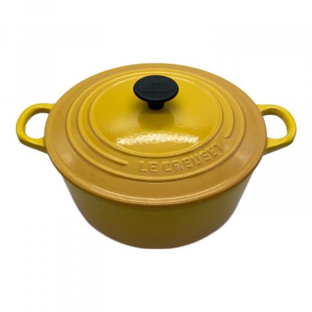 LE CREUSET (ルクルーゼ) ホーロー鍋 イエロー ココット・ロンド