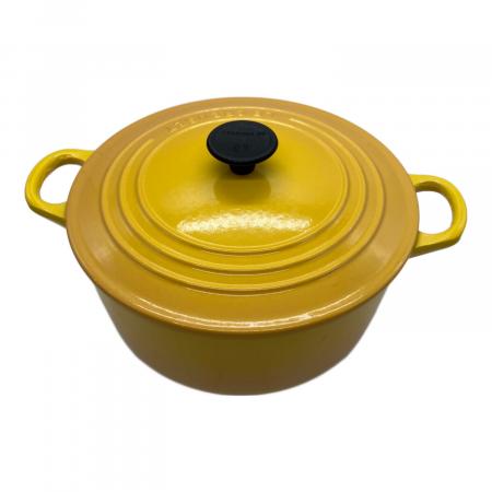 LE CREUSET (ルクルーゼ) ホーロー鍋 イエロー ココット・ロンド