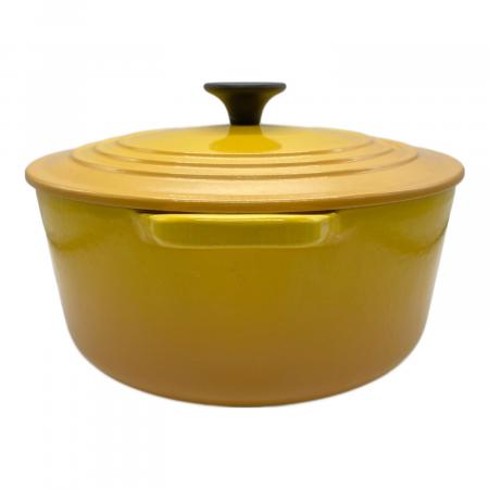 LE CREUSET (ルクルーゼ) ホーロー鍋 イエロー ココット・ロンド