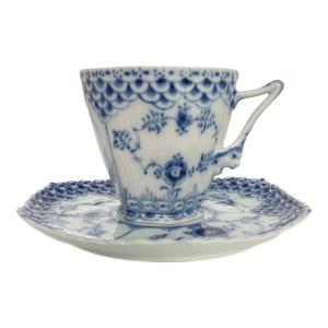 ROYAL COPENHAGEN (ロイヤル・コペンハーゲン) カップ&ソーサー ブルーフルーテッド・フルレース