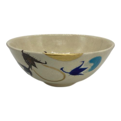 萩焼 (ハギヤキ) 茶碗 色絵 茄子