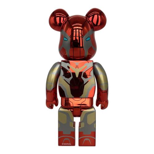 BEAR BRICK (ベアブリック) BE@RBRICK IRON MAN MARK85 CHROME Ver. 100％ & 400％ フィギュア キズ有