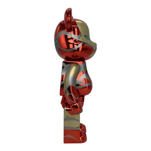 BEAR BRICK (ベアブリック) BE@RBRICK IRON MAN MARK85 CHROME Ver. 100％ & 400％ フィギュア キズ有