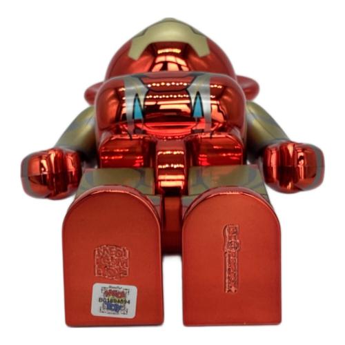 BEAR BRICK (ベアブリック) BE@RBRICK IRON MAN MARK85 CHROME Ver. 100％ & 400％ フィギュア キズ有