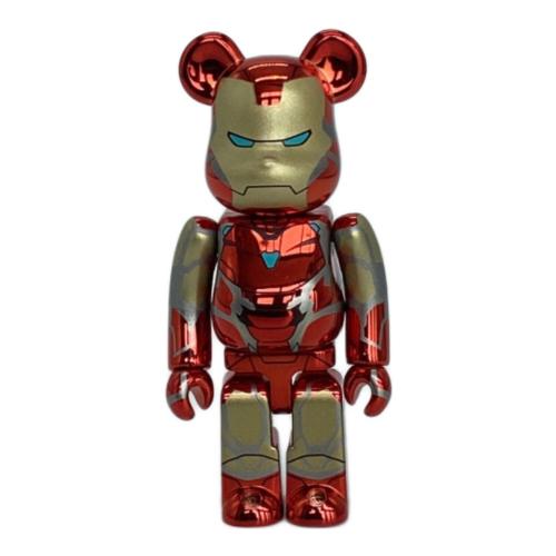 BEAR BRICK (ベアブリック) BE@RBRICK IRON MAN MARK85 CHROME Ver. 100％ & 400％ フィギュア キズ有