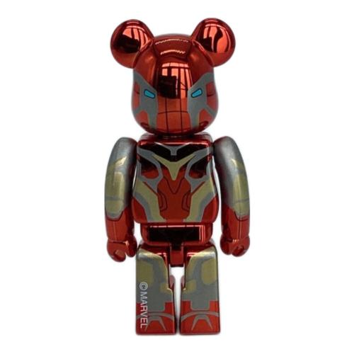 BEAR BRICK (ベアブリック) BE@RBRICK IRON MAN MARK85 CHROME Ver. 100％ & 400％ フィギュア キズ有