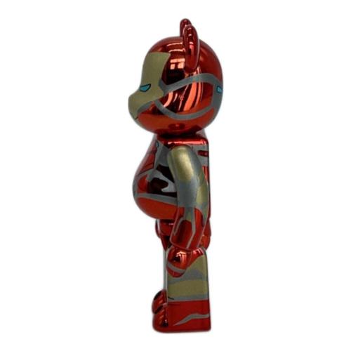 BEAR BRICK (ベアブリック) BE@RBRICK IRON MAN MARK85 CHROME Ver. 100％ & 400％ フィギュア キズ有