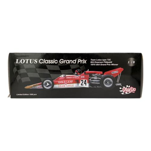 QUARTZO (カルツォ) LOTUS Classic Grand Prix 72C 1970 Emerson Fittipaldi モデルカー 18270 1:18