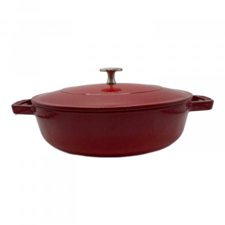 ☆□未使用　staub ストウブ ソテーパン 24cm チェリー Staub (ストウブ) ブレイザーソテーパン 24cm チェリーレッド