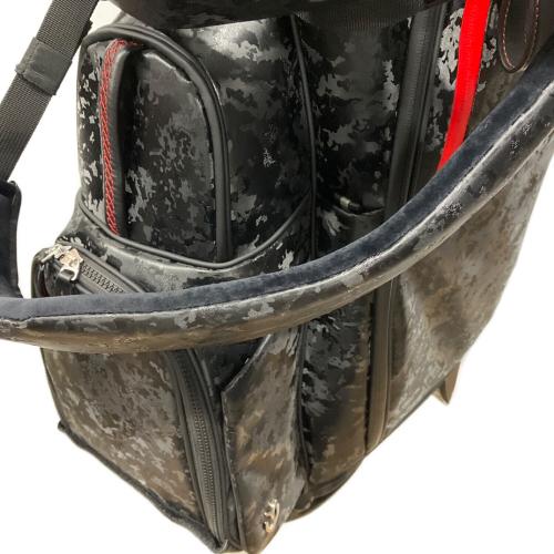 VESSEL (ベゼル) スタンド式　キャディバッグ PLAYER5.0 PRO CAMO BK DS カモブラック 9.5型 約4.2kg 7分割 プレミアムシンセティックレザー