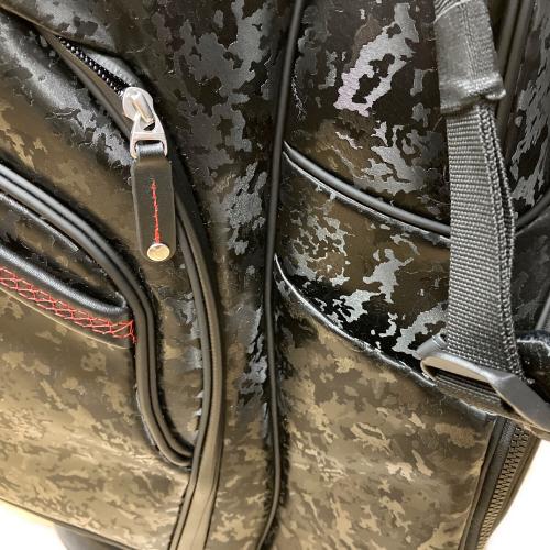 VESSEL (ベゼル) スタンド式　キャディバッグ PLAYER5.0 PRO CAMO BK DS カモブラック 9.5型 約4.2kg 7分割 プレミアムシンセティックレザー