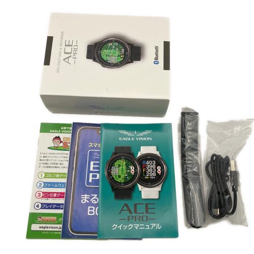 ASAHI GOLF (アサヒゴルフ) ゴルフ距離測定器 箱・説明書・充電ケーブル付き ブラック EAGLE VISION ACE-PRO- EV-337BK