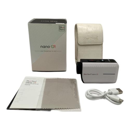 Shot Navi (ショット ナビ) ゴルフ距離測定器 箱/専用ケース/充電ケーブル/説明書付き ホワイト nano GR