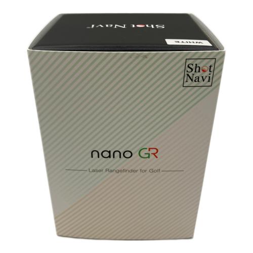 Shot Navi (ショット ナビ) ゴルフ距離測定器 箱/専用ケース/充電ケーブル/説明書付き ホワイト nano GR