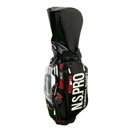 NIPPON SHAFT (ニホンシャフト) キャディバッグ 2026年数量限定 N.S.PROスタンドキャディバッグ 9型 約3.0kg 6分割 エナメルブラック×レッド