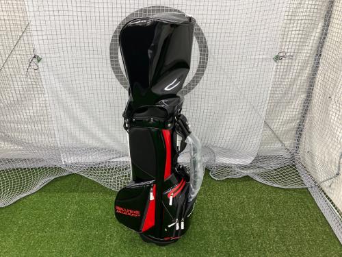 NIPPON SHAFT (ニホンシャフト) キャディバッグ 2026年数量限定 N.S.PROスタンドキャディバッグ 9型 約3.0kg 6分割 エナメルブラック×レッド