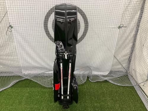 NIPPON SHAFT (ニホンシャフト) キャディバッグ 2026年数量限定 N.S.PROスタンドキャディバッグ 9型 約3.0kg 6分割 エナメルブラック×レッド