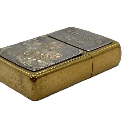 ZIPPO (ジッポ) オイルライター 2001年製 一部銀製