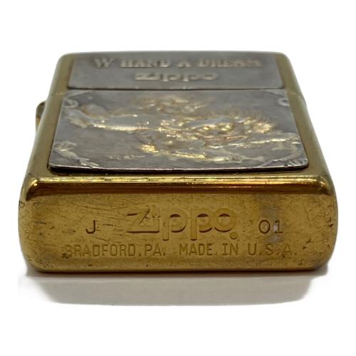 ZIPPO (ジッポ) オイルライター 2001年製 一部銀製