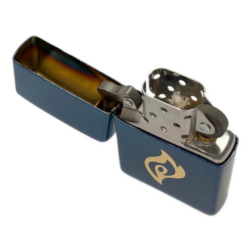 ZIPPO (ジッポ) オイルライター 2002年9月製 ネイビー ゴールドカラー FIRE2003
