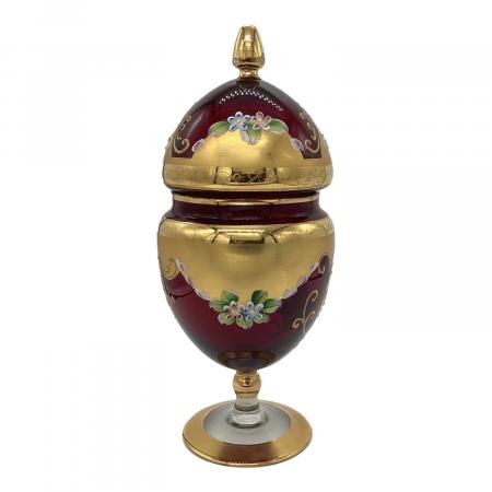VENETIAN GLASS (ベネチアングラス) キャンディポット 金彩