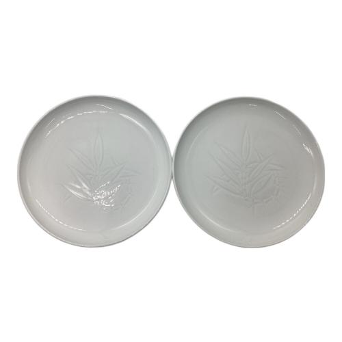 白磁笹彫文 ケーキ皿 5Pセット
