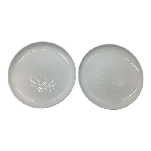 白磁笹彫文 ケーキ皿 5Pセット