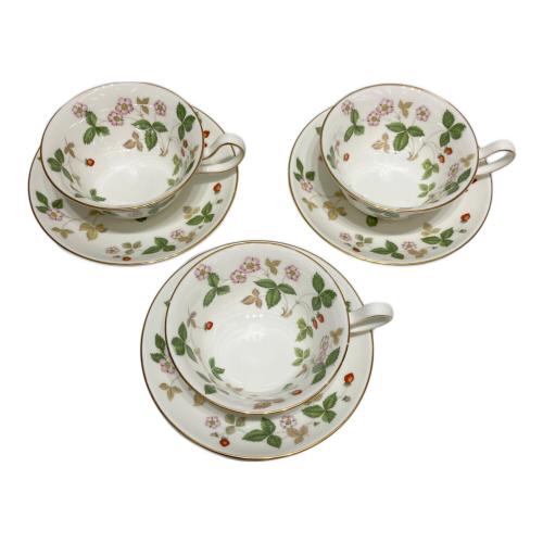 Wedgwood (ウェッジウッド) カップ&ソーサー ワイルドストロベリー 3Pセット