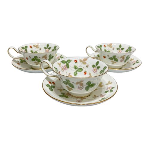 Wedgwood (ウェッジウッド) カップ&ソーサー ワイルドストロベリー 3Pセット