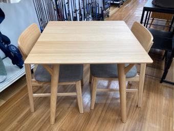 ニトリ ダイニング3点セット ナチュラル×グレー フィルン