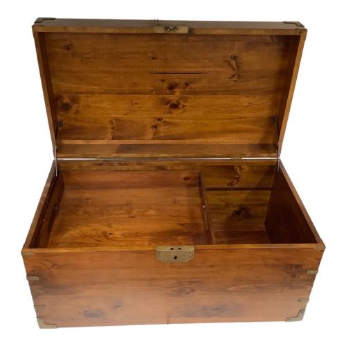 アンティーク調テーブル ブラウン 収納付