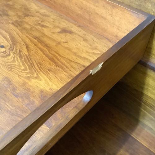 アンティーク調テーブル ブラウン 収納付