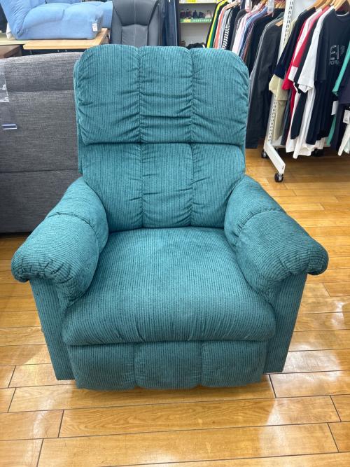 LA-Z-BOY (レイジーボーイ) ロッキングリクライナーソファー エメラルドグリーン 1人掛け シミ・使用感有