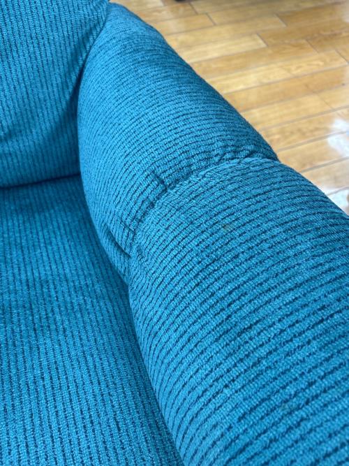 LA-Z-BOY (レイジーボーイ) ロッキングリクライナーソファー エメラルドグリーン 1人掛け シミ・使用感有