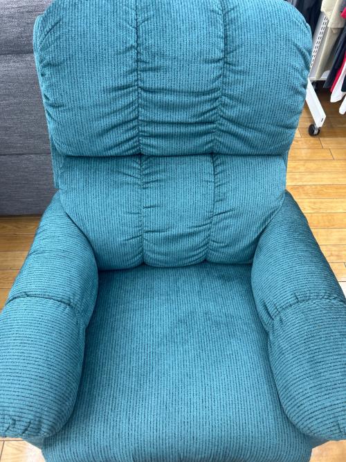 LA-Z-BOY (レイジーボーイ) ロッキングリクライナーソファー エメラルドグリーン 1人掛け シミ・使用感有