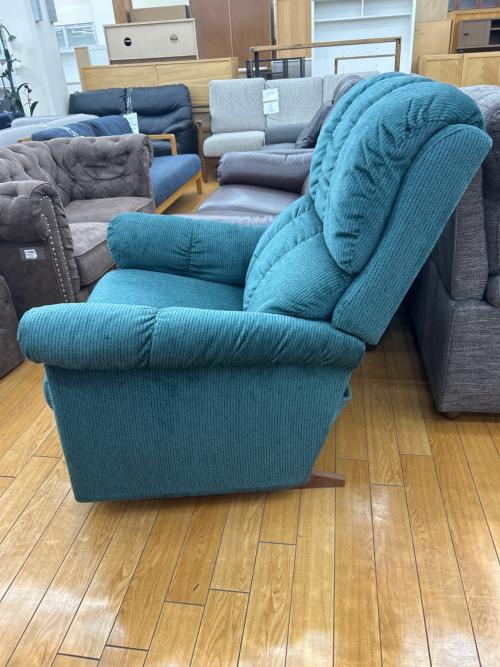 LA-Z-BOY (レイジーボーイ) ロッキングリクライナーソファー エメラルドグリーン 1人掛け シミ・使用感有