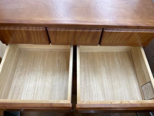 臼井木工 ミズメザクラチェスト ブラウン 天板キズあり 6段 幅:約90㎝